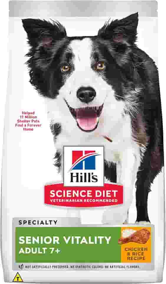 Hill's Science Diet, Ração, Cães Idosos, Vitalidade Sênior, Frango, 1,5 kg