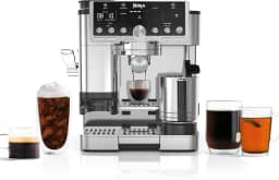 Ninja Luxe Café Pro Series, máquina de expresso, café com gotejamento, cerveja fria, água quente, moinho integrado, moedor de mãos livres para capuchinos, lattes, americanos, laticínios ou não lácteos