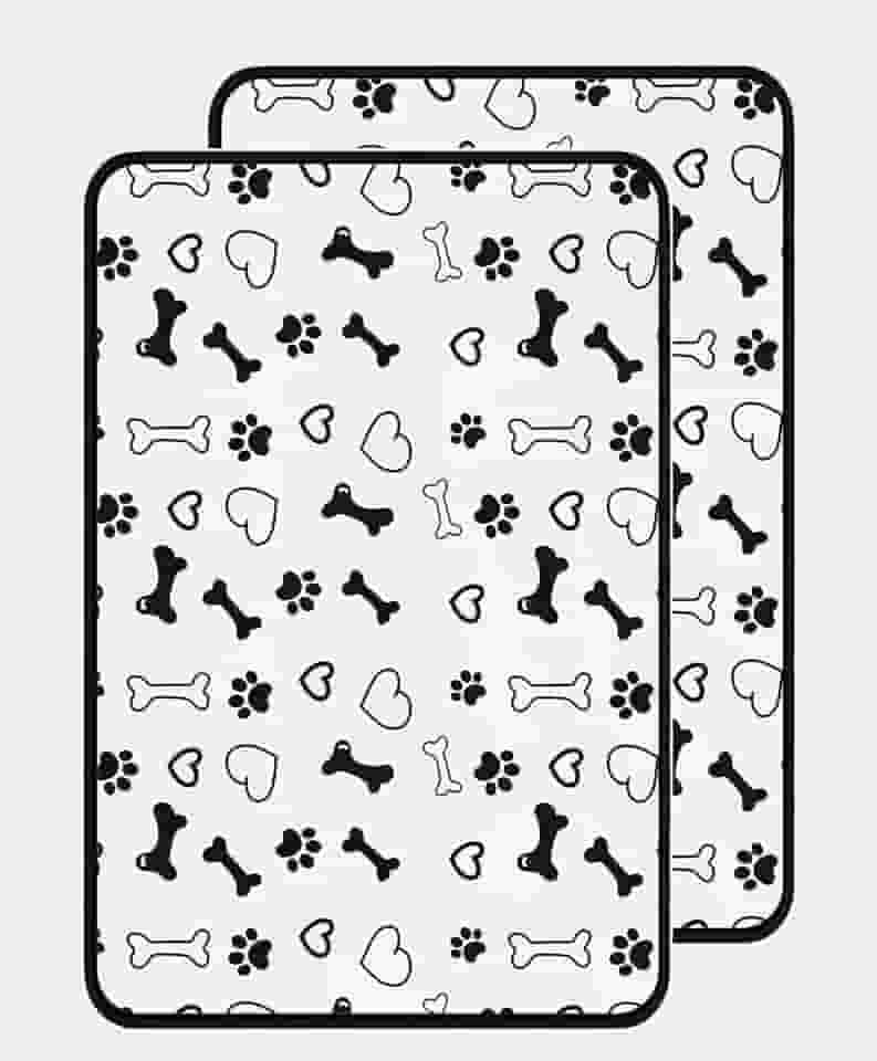 Tapete Higiênico Lavável para Cães YOLOPET – Impermeável, Reutilizável, Vários Tamanhos e Estampas (G (100x90cm), Pet Kit 2 un)