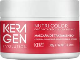 Keragen, Máscara de tratamento para cabelos, Coloridos e com mechas, Nutri Color, Evolution, 300g, Vermelho