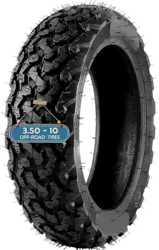 Pneu Knobby 3.50-10 para scooter com degraus em forma de osso antiderrapante antiderrapante off road 3,50 10 llantas sem câmara com haste de válvula, pneu antiderrapante resistente ao desgaste espesso