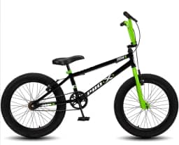 Bicicleta aro 20 BMX Pro-X Infantil Série 1 Aro Aero Freio V-Brake - Preto+verde