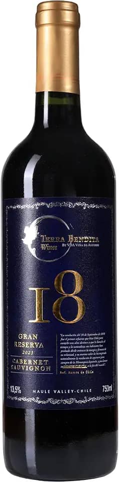 18, Vinho tinto, Cabernet Sauvignon, Reserva, Chileno, Viña de Aguirre, 750ml