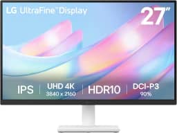 LG Monitor ultrafino 27US500-W 27 polegadas 4K UHD (3840 x 2160) HDR10 IPS Design sem bordas Modo leitor Flicker Safe Switch App HDMI DisplayPort - Branco