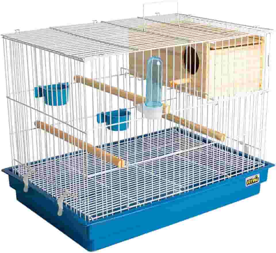 Criadeira Para Calopsita Pássaro Gaiola Completa Grande (Azul)