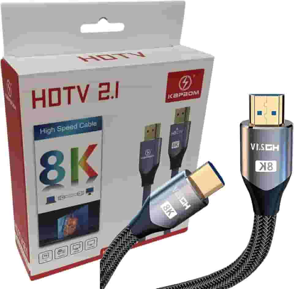 Cabo Hdmi 2.1 8K Ultra Full HD - 144Hz, Áudio e Vídeo, Computador, Televisão, PS5, 48Gbps Dolby Vision UHD Blindado Ultra Resistente PC Console 2 Metros-THREE BROTHERS