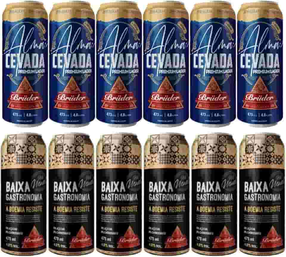 12x Cerveja Artesanal Zero Açucar Lata 473ml Low Carb