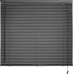 Atlas - Persiana Horizontal de PVC e Lâmina de 25mm, Tamanho 140 x 130 cm, Cor Preta