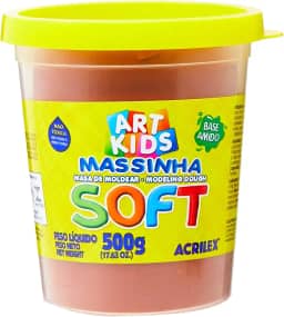Acrilex Soft Massa de Modelar, Marrom (Chocolate), 500 g