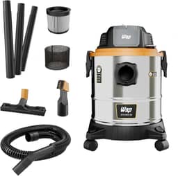 WAP Aspirador de Pó e Água GTW INOX 20i, Compacto, 20 Litros, com Soprador e Filtro Lavável, 170mbar 1900W 127V