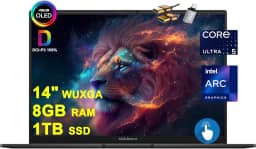 ASUS Zenbook 14 OLED Business AI PC Laptop 14 polegadas WUXGA OLED Touchscreen (550nits 100% DCI-P3 brilhante) Intel 14-core Ultra 5 125H 8GB RAM 1TB SSD retroiluminado Thunderbolt Harman/kardon Win11