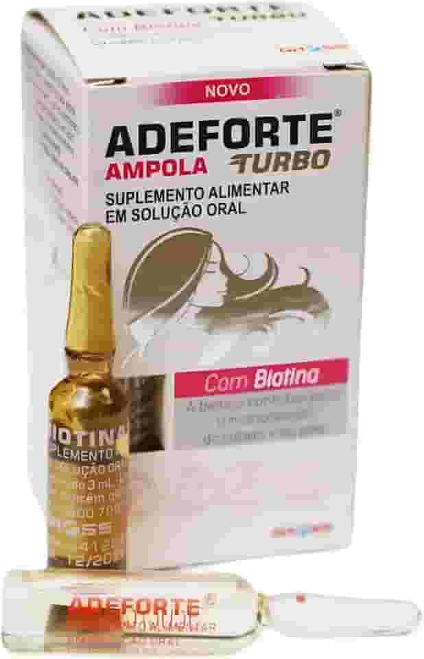 Adeforte Turbo + Biotina 3 ml – Crescimento cabelo, unhas e pele – Sem glúten