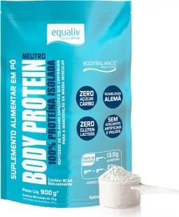 EQUALIV - Body Protein Neutro em Pó - Rico em Colágeno e Aminoácidos Essenciais para Desenvolvimento e Recuperação Muscular - Sem Glúten, Sem Lactose, Zero Açúcar - Sem Sabor, Pouch com 900g