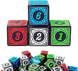 Kit 4 Dados D6 Runas - 6 faces- RPG