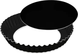 Forma para Bolo e Torta 20 Crespa com Fundo Removível Alumínio Fortaleza Preto