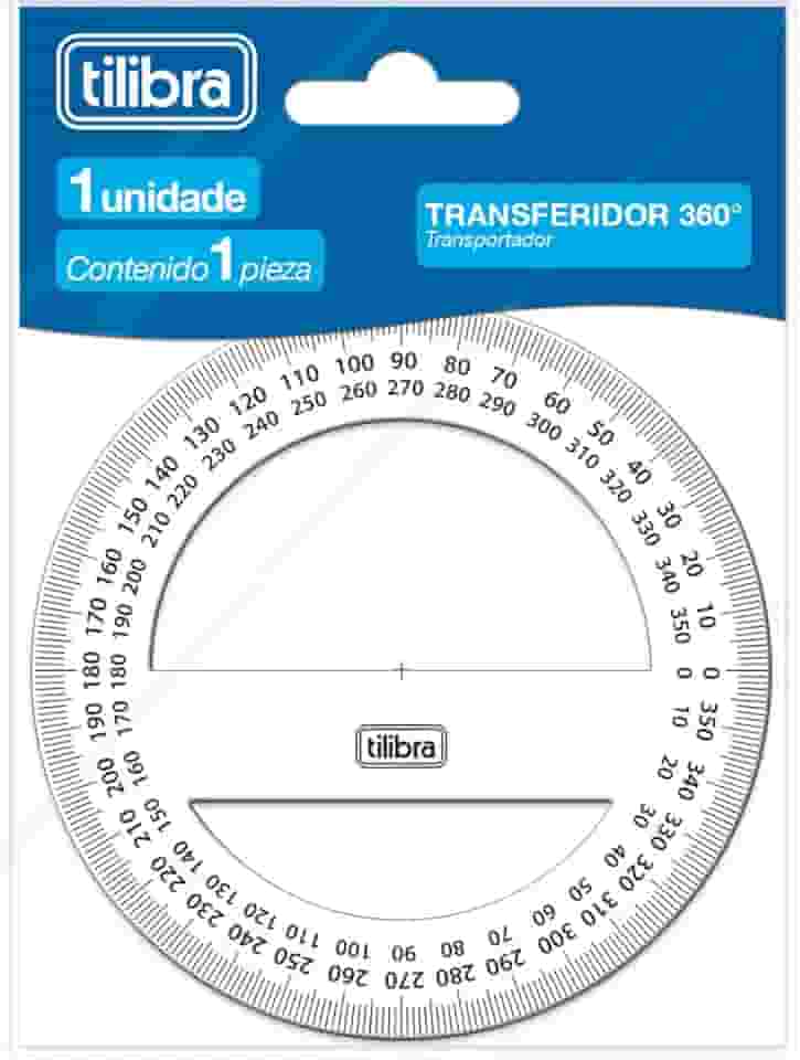 Transferidor Escolar 360 Graus Académie,Tilibra - 1 un