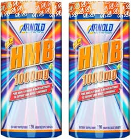 Kit 2x HMB 1000mg Arnold Nutrition – 120 Cápsulas por Frasco, Suplemento para Ganho de Massa e Redução de Catabolismo Muscular