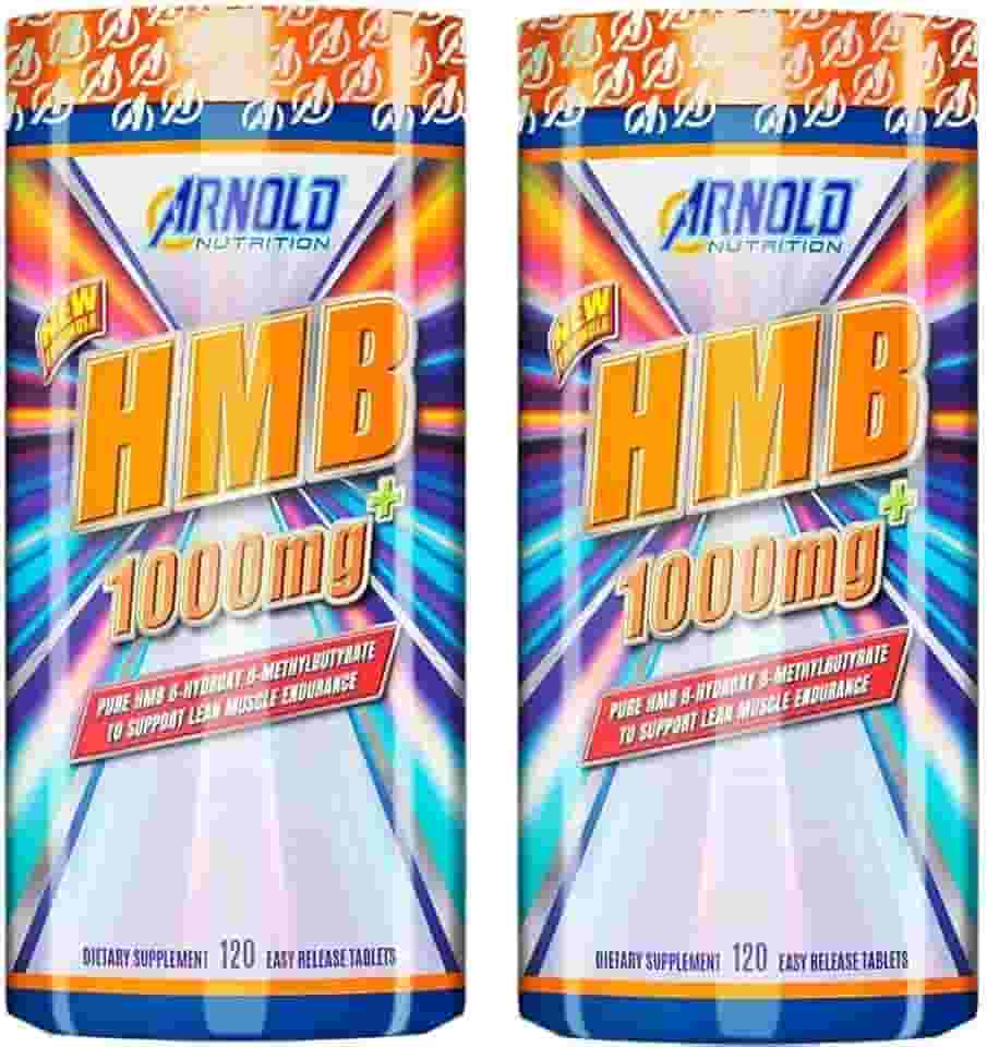 Kit 2x HMB 1000mg Arnold Nutrition – 120 Cápsulas por Frasco, Suplemento para Ganho de Massa e Redução de Catabolismo Muscular