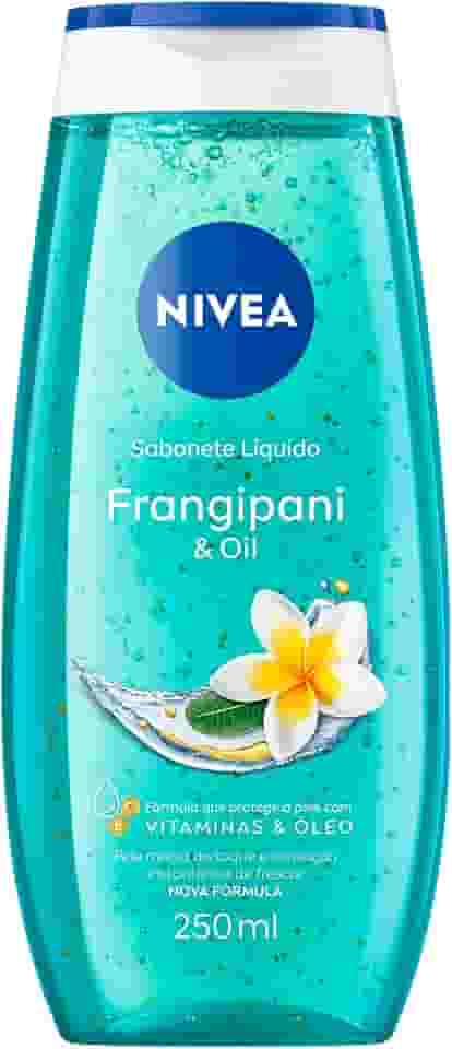 NIVEA Sabonete Líquido Frangipani & Oil 250ml - Fragrância da flor frangipani com pérolas de óleo, sensação de pele macia e hidratada
