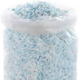 Linenspa Espuma viscoelástica desfiada – espuma artesanal – enchimento de substituição para travesseiros, pufes, cadeiras, camas para cães, animais de pelúcia e artesanato, 1,1 kg, azul