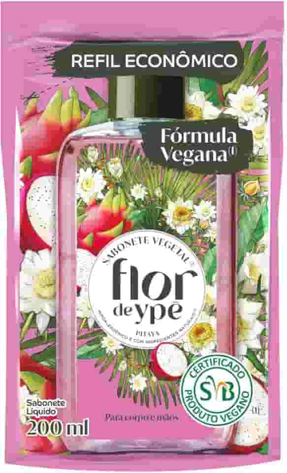 Flor de Ypê Sabonete Líquido Vegetal Pitaya, 200ml (Refil)