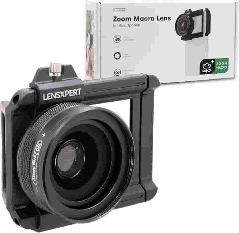 Lente macro 10X-20X para smartphone, kit universal de lentes close-up HD com clipe para smartphone – perfeita para fotografia macro, joias, flores, insetos
