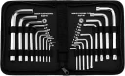 MTX Jogo de Chaves Allen Longas 1,5 mm–10 mm + Torx – Aço Cromo-Vanádio com Acabamento Acetinado, Estojo em Tecido