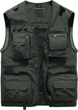 Colete masculino de verão para trabalho ao ar livre com vários bolsos para fotografia de pesca fina