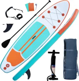 prancha de stand up paddle inflável com acessórios sup, deck de eva antiderrapante, pranchas de paddle infláveis de 10'6 '' para adultos e jovens de todos os níveis de habilidade