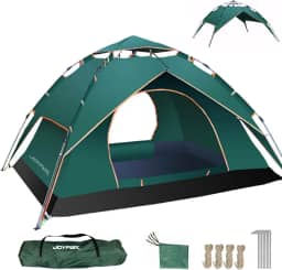 Barraca Camping para 3 4 Pessoas À Prova D'água Dois Andares com 2 Portas, Tenda de Acampamento Pop-up Instantânea Barraca de cúpula, Barraca de Família à Prova D'água