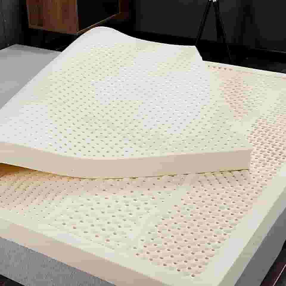 Colchões De Látex 100% Natural Massagem Colchão Duplo De Hotel Família King Queen Twin Tamanho Completo - 1/2/3/4 Polegada - Capa Orgânica Incluída