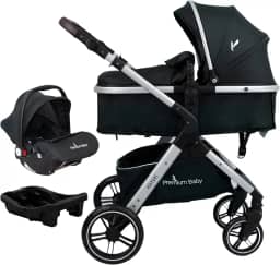 Carrinho Travel System Kansas + Base Silver/Preto