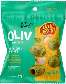 Vale Fértil Snack De Azeitona Verde Provençal Oliv Pacote 50G