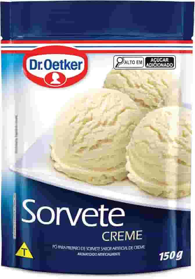 Dr. Oetker Sorvete Sabor Creme, Pó para Preparo de Sobremesa, Consistência Cremosa e Sabor Delicioso, 150g