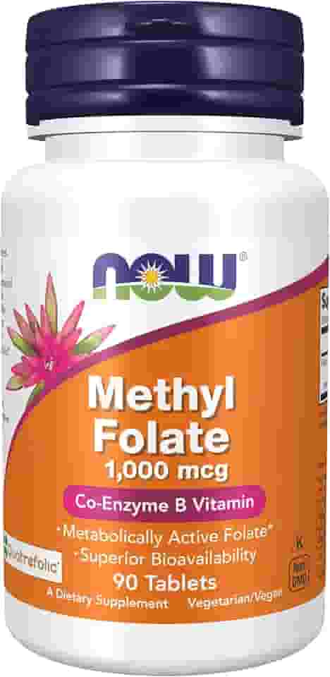 Metilfolato (Methyl Folate) 1000mg 90 Tabletes - Now