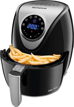 Fritadeira Sem Óleo Air Fryer 3,5L, Mondial, Preto/Inox, 1500W, 110V - AF-30-DI