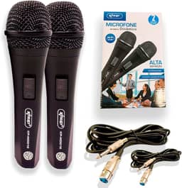 Microfone Com Fio Duplo Profissional Modelo KP-M0015
