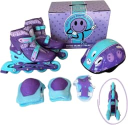 Patins Infantil 2 em 1 Inline Triline Glumi Tamanhos Ajustáveis