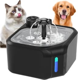 Bebedouro para Gatos e Cães, 2.8 L 304 Fonte Gato Inox Comedouros, Filtragem Automática, Torneira com Sensor Infravermelho, Sem Fio, Tipo-C Recarregável, Seguro e Antiderramamento, Silenciosa, Bivolt