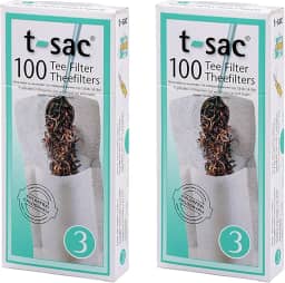 T-Sac Sacos de filtro de chá, infusor de chá descartável, tamanho 3, capacidade de 3 a 8 xícaras, conjunto de 200