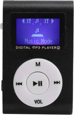 MP3, suporta bateria de longa duração, cartão de memória de 32 GB, visor LCD, clipe traseiro, MP3 Player, jogo para caminhada, esportes, corrida (preto)