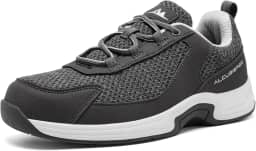 Tênis masculino ortopédico sem cadarço, suporte de arco para fascite plantar, sola de borracha antiderrapante, leve, respirável (EUA 5,5-13)