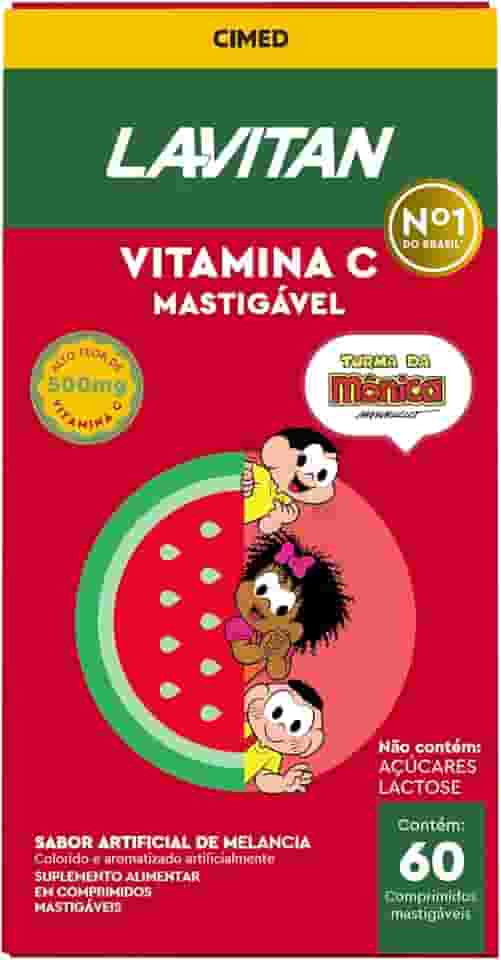 Lavitan Infantil Turma da Mônica Vitamina C Sabor Melancia com 60 Comprimidos Mastigáveis