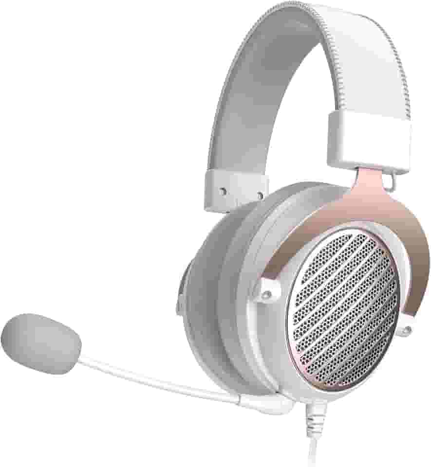 Headset Gamer Redragon Luna Lunar White Open Back H540W