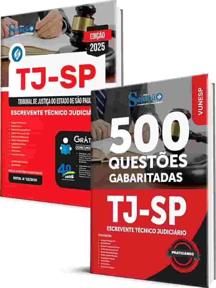 Combo TJ-SP - Escrevente Técnico Judiciário (Apostila + Caderno de Questões Gabaritadas)
