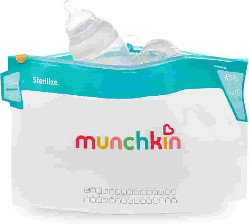 Bolsa de esterilização a vapor Munchkin® Sterilize™ para micro-ondas, 30 usos por bolsa, pacote com 6