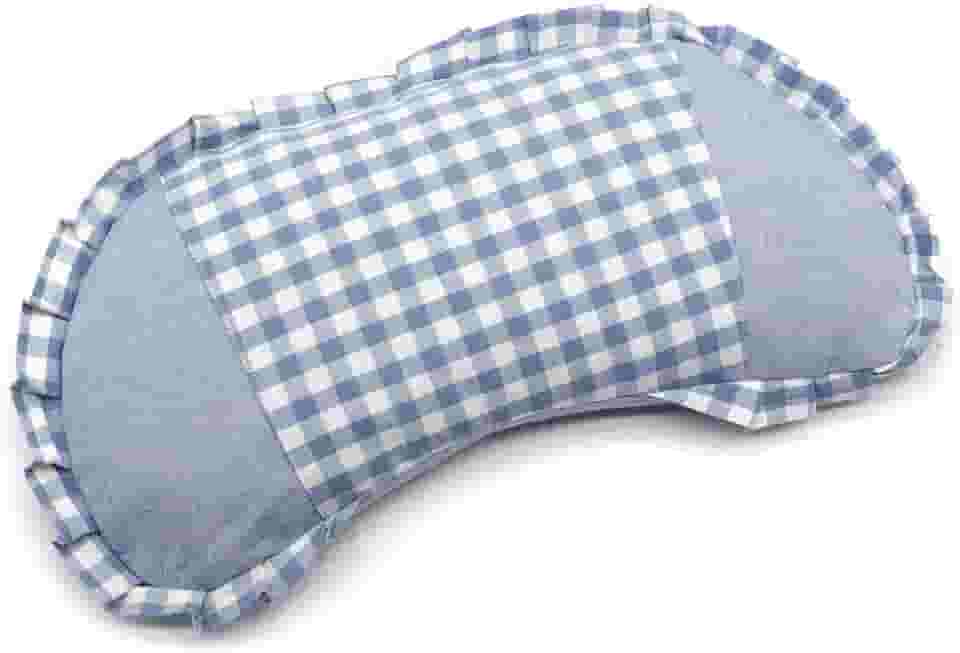 Edomi Travesseiros de casco de trigo sarraceno para dormir, travesseiro cervical pequeno com capa lavável, almofada refrescante em forma de lua, suporte de pescoço para dormir de lado e de costas (56