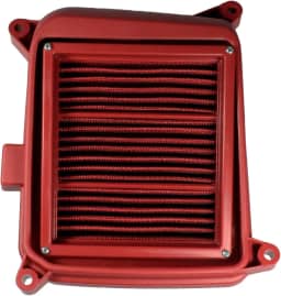 Filtro de ar esportivo lavável CG125 Fan CG150 Fan Titan CG160 Fan Titan Start filtro com tampa Cor: Vermelho/Vermelho