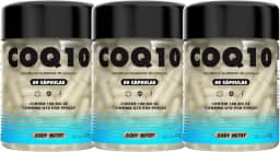 Kit 3x Coenzima Q10 Ubiquinona Original Pote 60 Cápsulas 100% Puro Energia Antioxidante Suplemento Energético Zero Glúten Rende