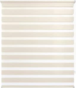 Zebra Persiana Rolo Dupla 120x160cm Bege Linho Evolux